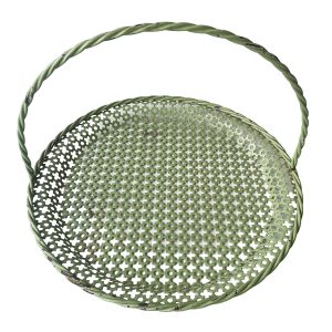 Panier fer forgé vert Mathieu Matégot