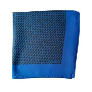 Pochette Hermès soie bleue roi