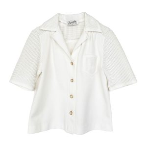Veste blanche 70s jersey Desarbre