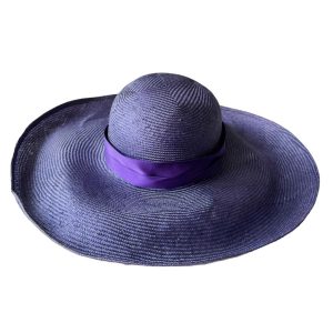 Capeline paille violette Marie Mercié