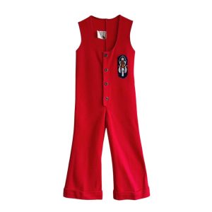 Combinaison pantalon rouge enfant 70s
