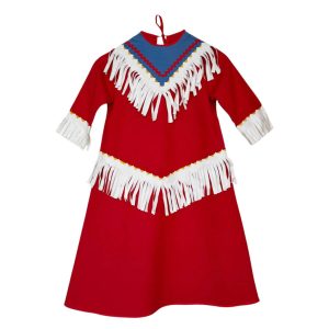 Robe indienne coton et frange enfant