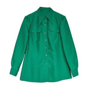 Chemise verte Hettermark 70s