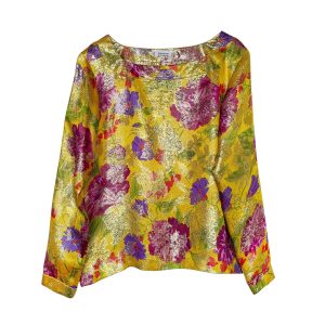 Top doré Yves Saint Laurent Rive Gauche