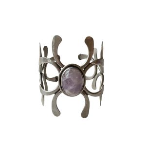 Bracelet améthyste argent 70s