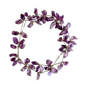 Collier améthyste argent 70s