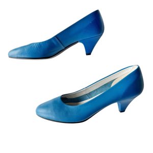 Escarpins bleus cuir Francelor