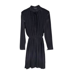 Robe plissée soie noire jacques molko