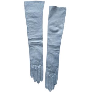 Gants cuir bleu ciel Christian Dior
