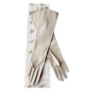 Gants lurex or et blanc Filex