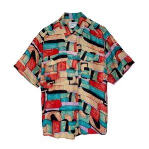 Chemisette graphique soie Abotaï