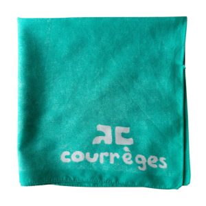 Carré coton vert Courrèges