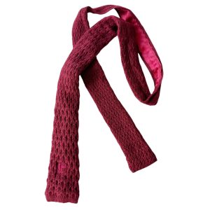 Cravate laine Paco Rabane bordeaux