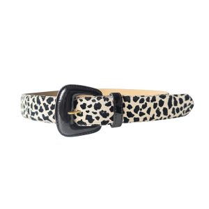 Ceinture Caroll léopard noir et blanc