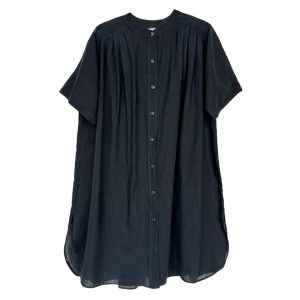 Robe chemise noire coton Prisu