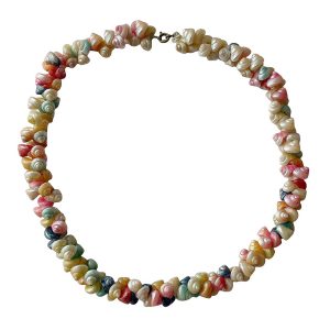 Collier coquillages peints 50s