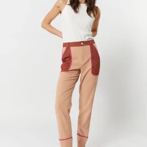 Pantalon tricolore avec poches | Stone