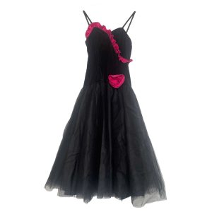 Robe bustier velours 80s
