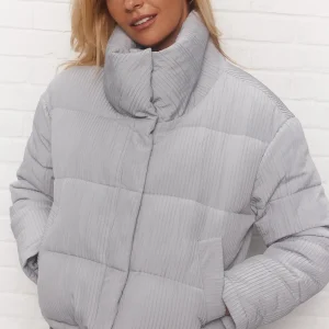 Aubrey | Manteau matelassé gris