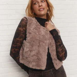 Rangers | Veste en fausse fourrure brune