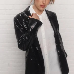 Teron | Veston noir à paillettes