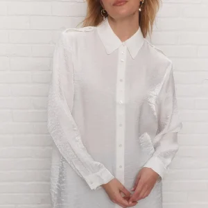 Melrose | Chemise blanche effet lustré
