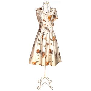 Robe cocktail satin 50s