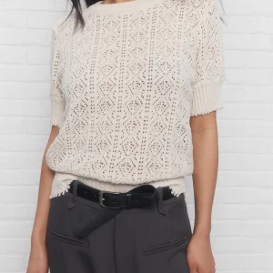 Jullar | Ceinture noire et argent aux coutures apparentes