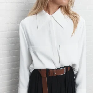 Adrien | Ceinture brune en cuir synthétique