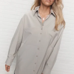 Alice | Chemise longue grise