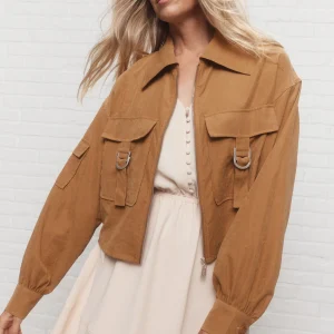 Kenzo | Veste ample courte brune