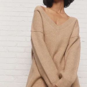 Led | Chandail beige en tricot