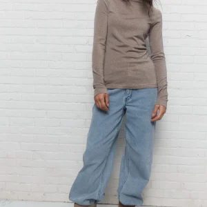 Ginger | Chandail brun à col montant