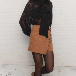 Sandrine | Jupe-short brune