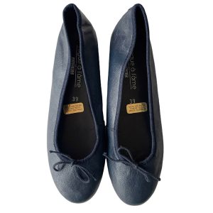 Ballerines en cuir marine