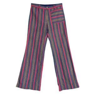 Flare en jean à rayures