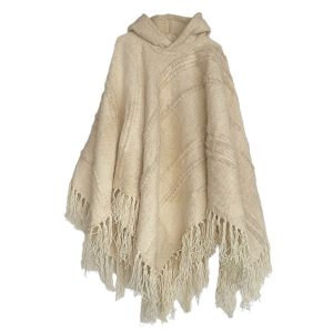 Poncho capuche tissage Kira