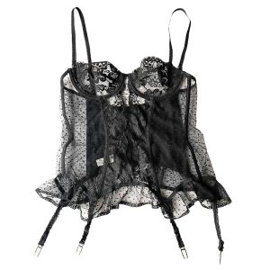 Guêpière noire en dentelle