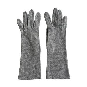 Gants en lurex argent