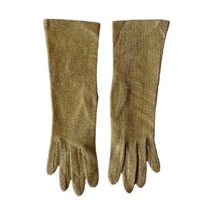 Gants en lurex doré