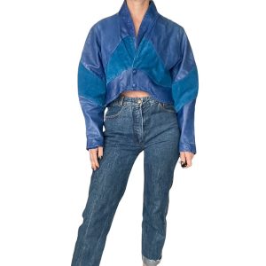 Veste courte en cuir Peaulis’on