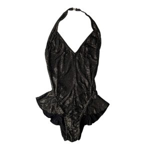 Maillot de bain body or et noir