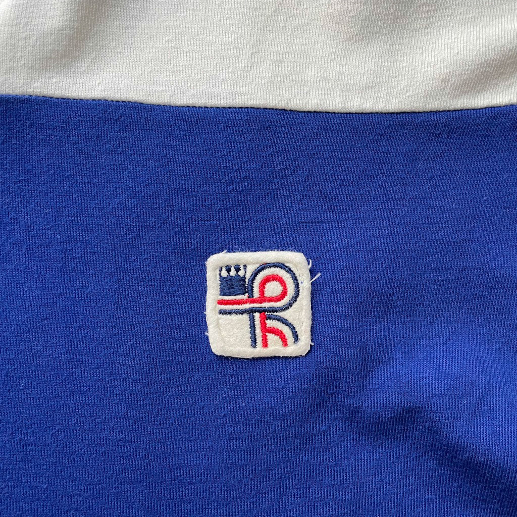 Tshirt cycliste coton bleu rouge – Image 4