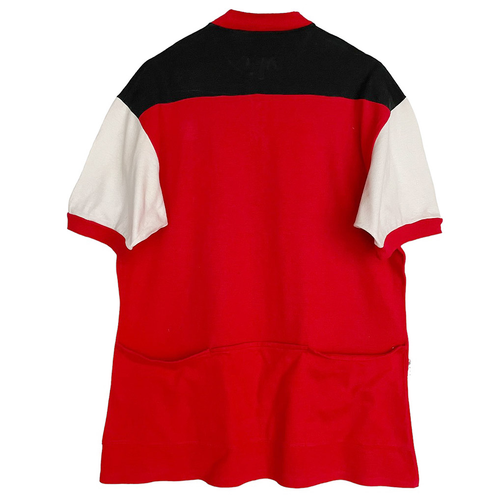 Tshirt cycliste coton noir rouge blanc – Image 3