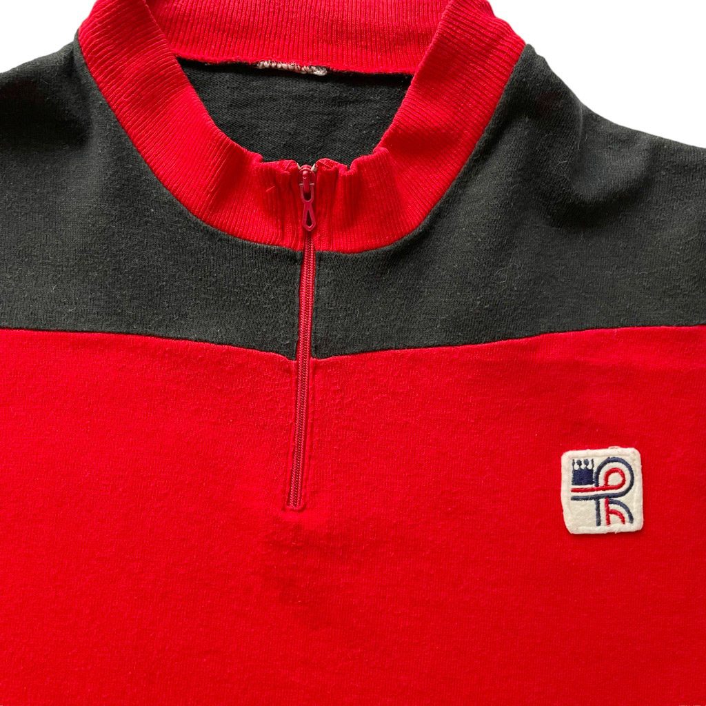 Tshirt cycliste coton noir rouge blanc – Image 4