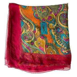 YSL grand carré mousseline soie