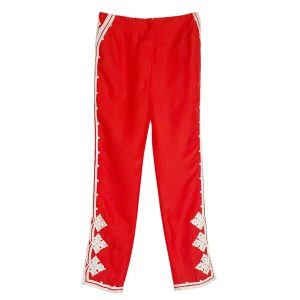 Pantalon en soie Oscar de la Renta