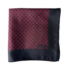 Pochette soie Hermes bordeaux