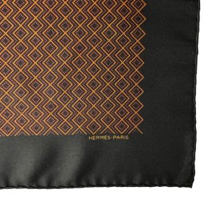 Pochette soie Hermès losanges