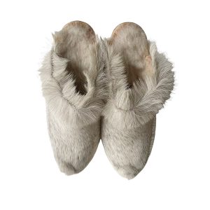 Sabots cloutés en fourrure